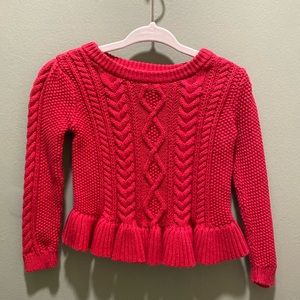 Red Baby Gap Cable Knit Sweater 18-24M